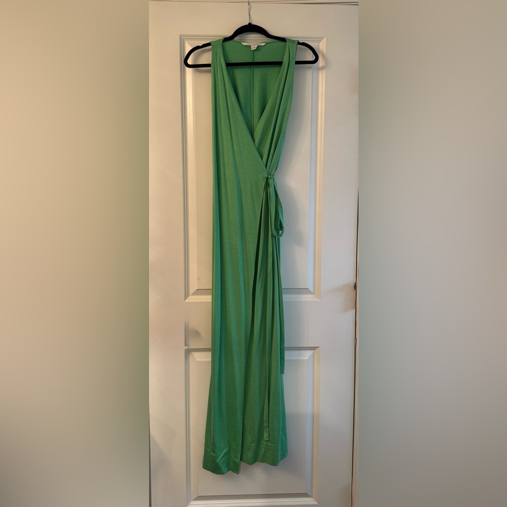 DVF Green Wrap Dress